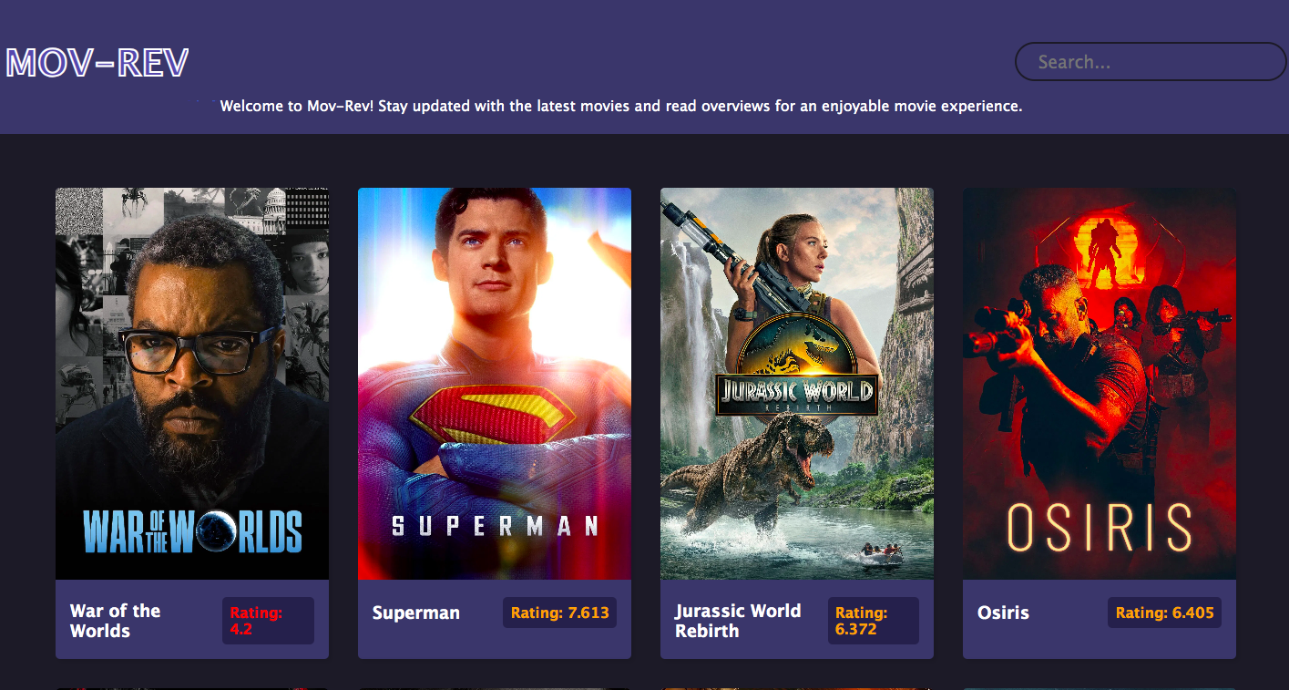 Mov-Rev β Movie reviews app