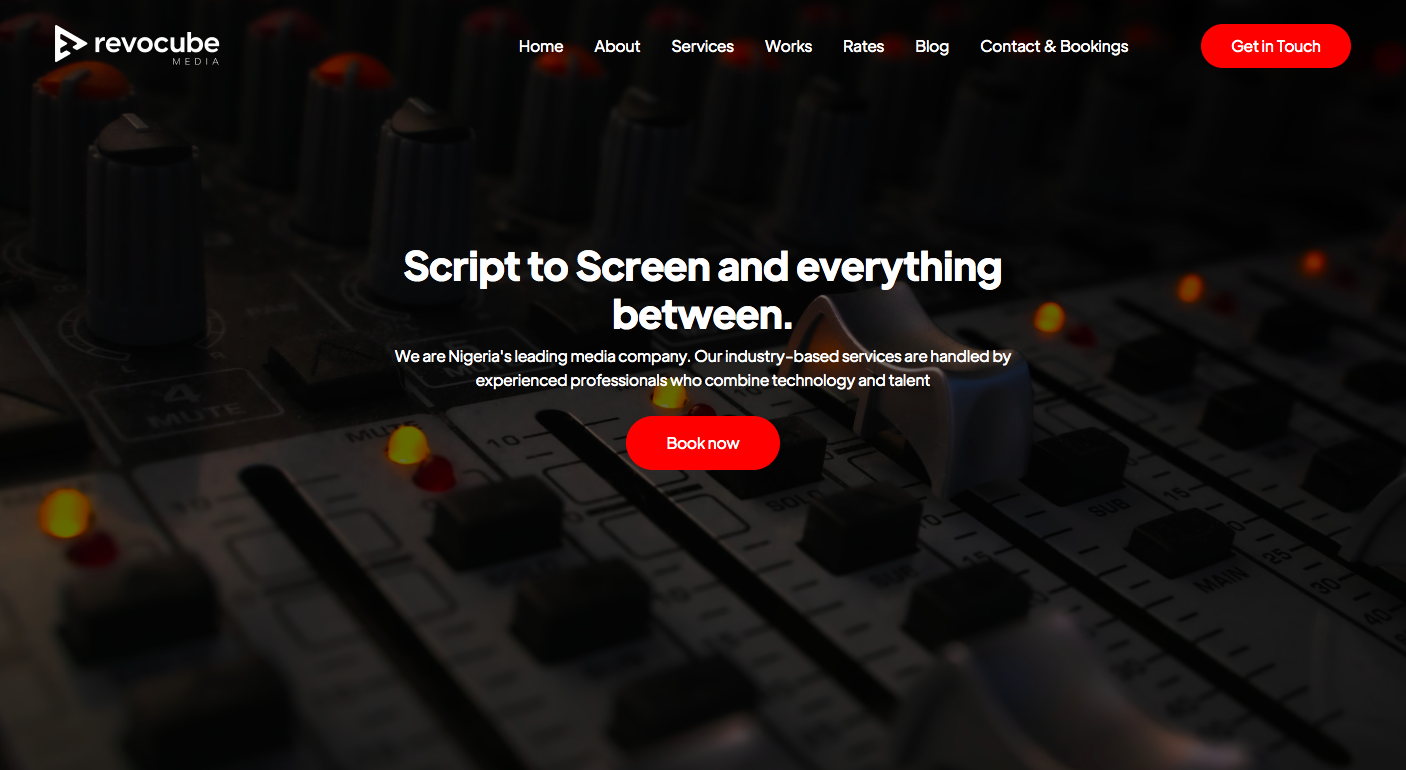 Revocube β Media agency website