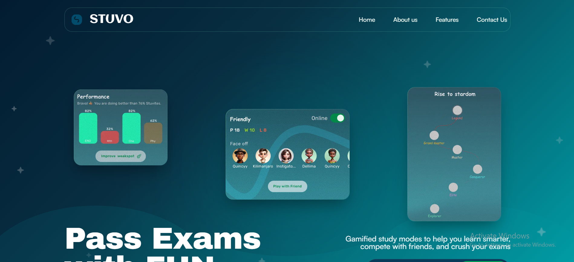 Stuvo β Gamified exam prep