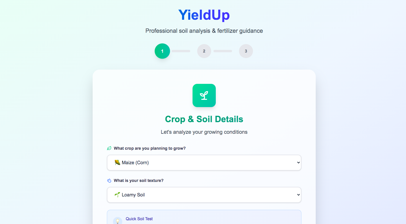 Yield-up β Soil & crop assessment tool